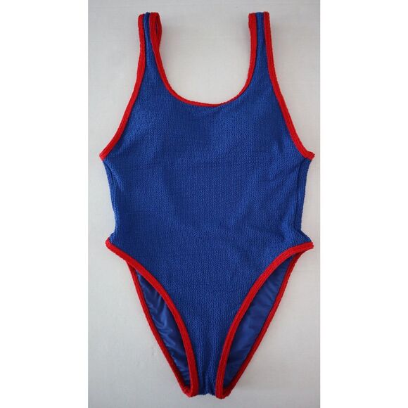 It’s Now Cool Women's Sz Large Blue/Red The Showtime Duo One-Piece Swimsuit - Picture 6 of 9